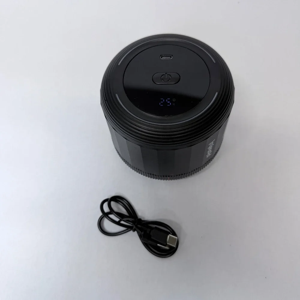 Plateful Electric Mason Jar Vacuum Sealer Black USB-C Rechargeable LED Display